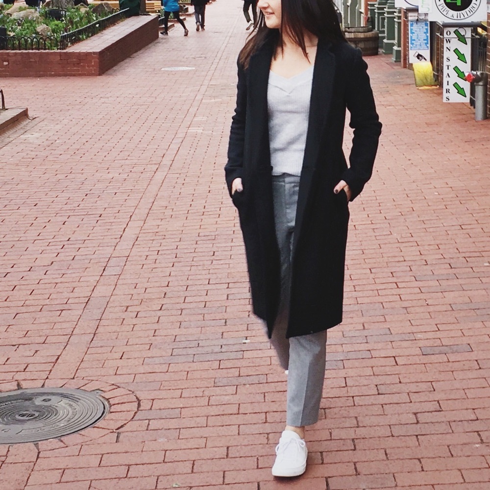 Zara grey flannel trousers